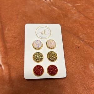 Druzy stud earrings